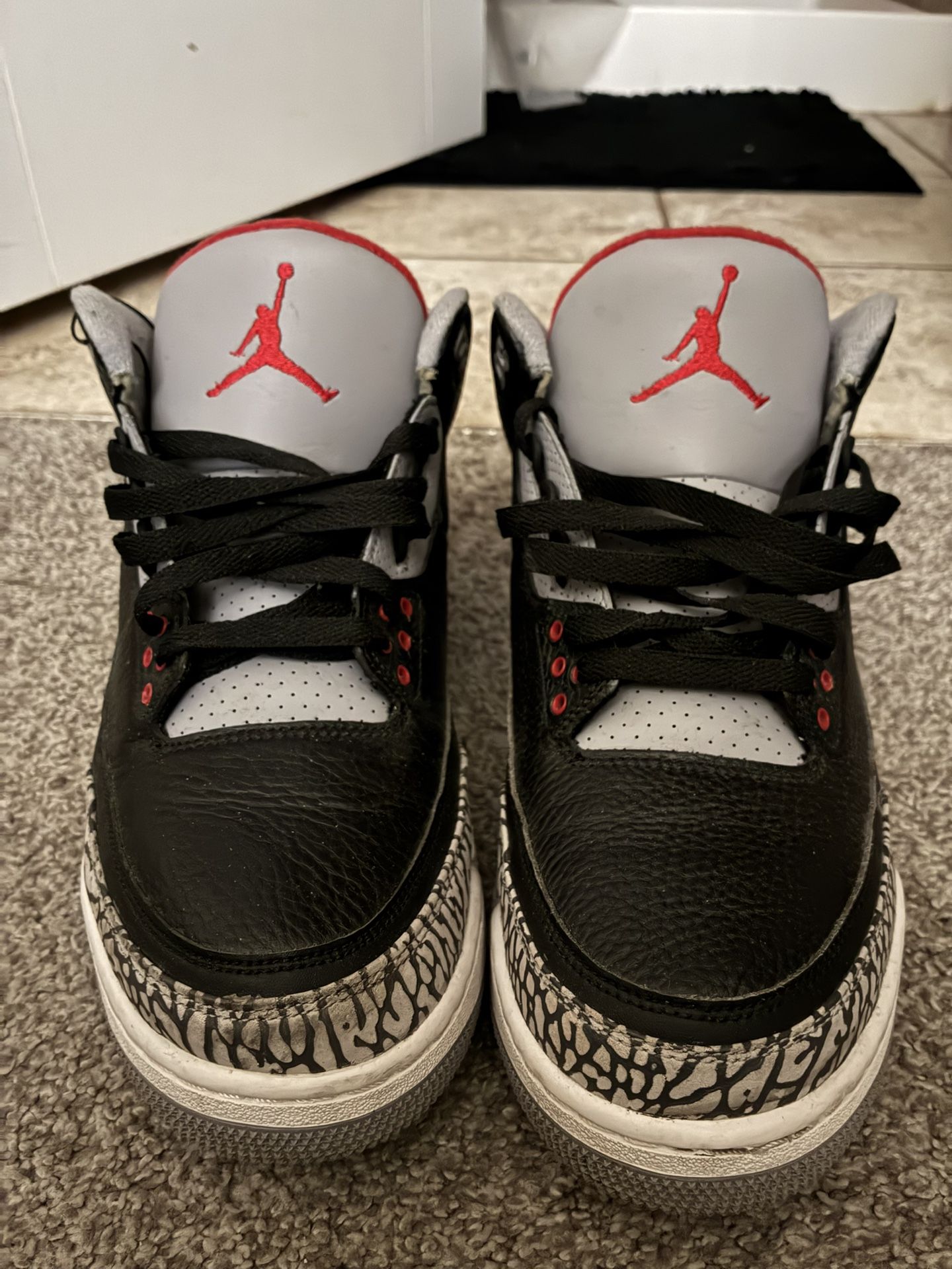jordan 3 black cement size 12