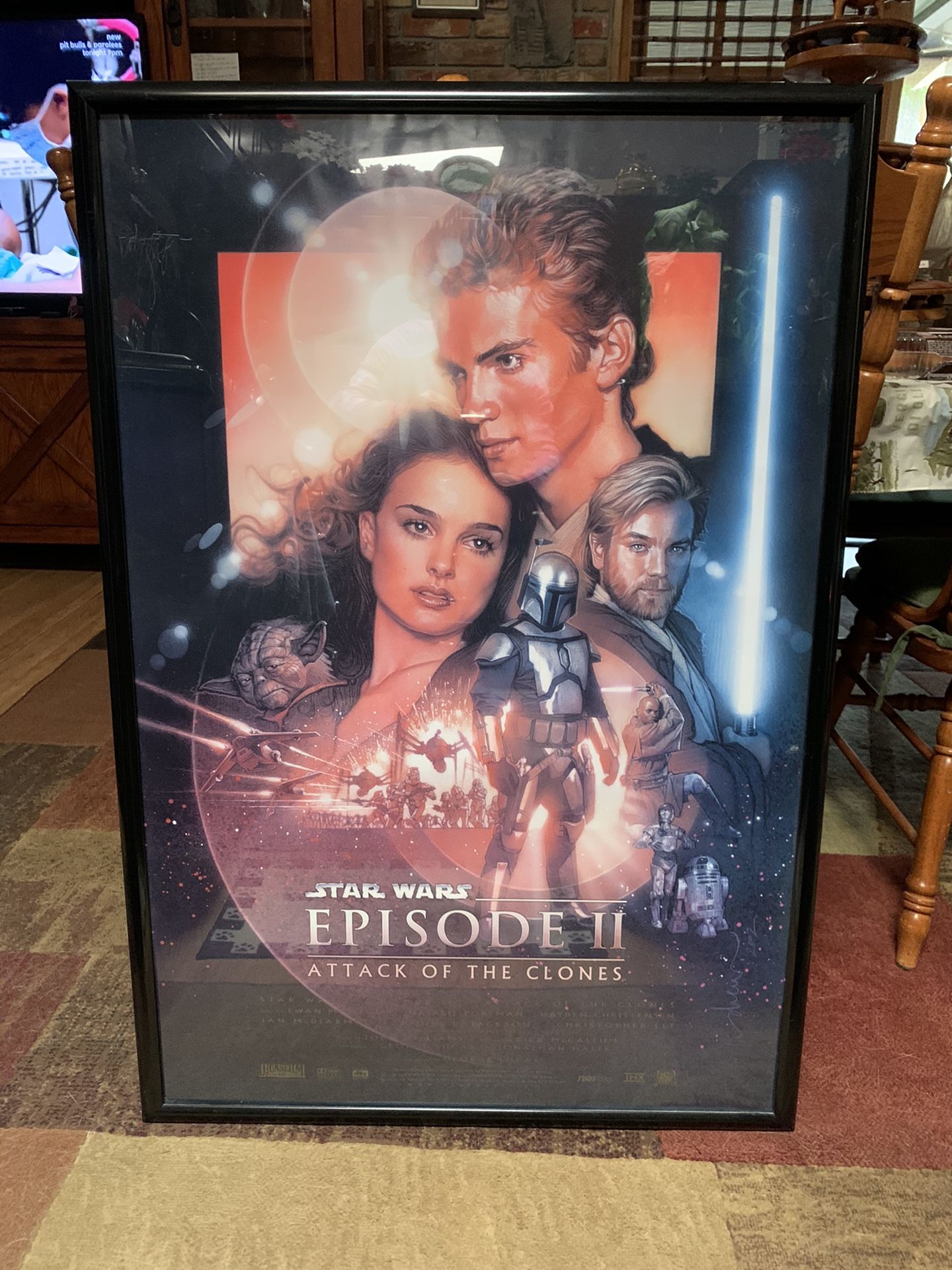 Star Wars Episode II framed poster 28”x 41”