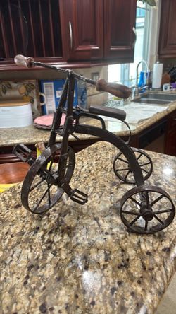 10” Vintage Tall Iron Doll Tricycle