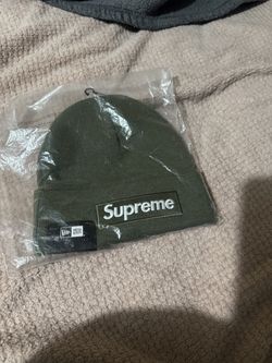 Supreme New Era Box Logo Beanie (FW25) Light Olive