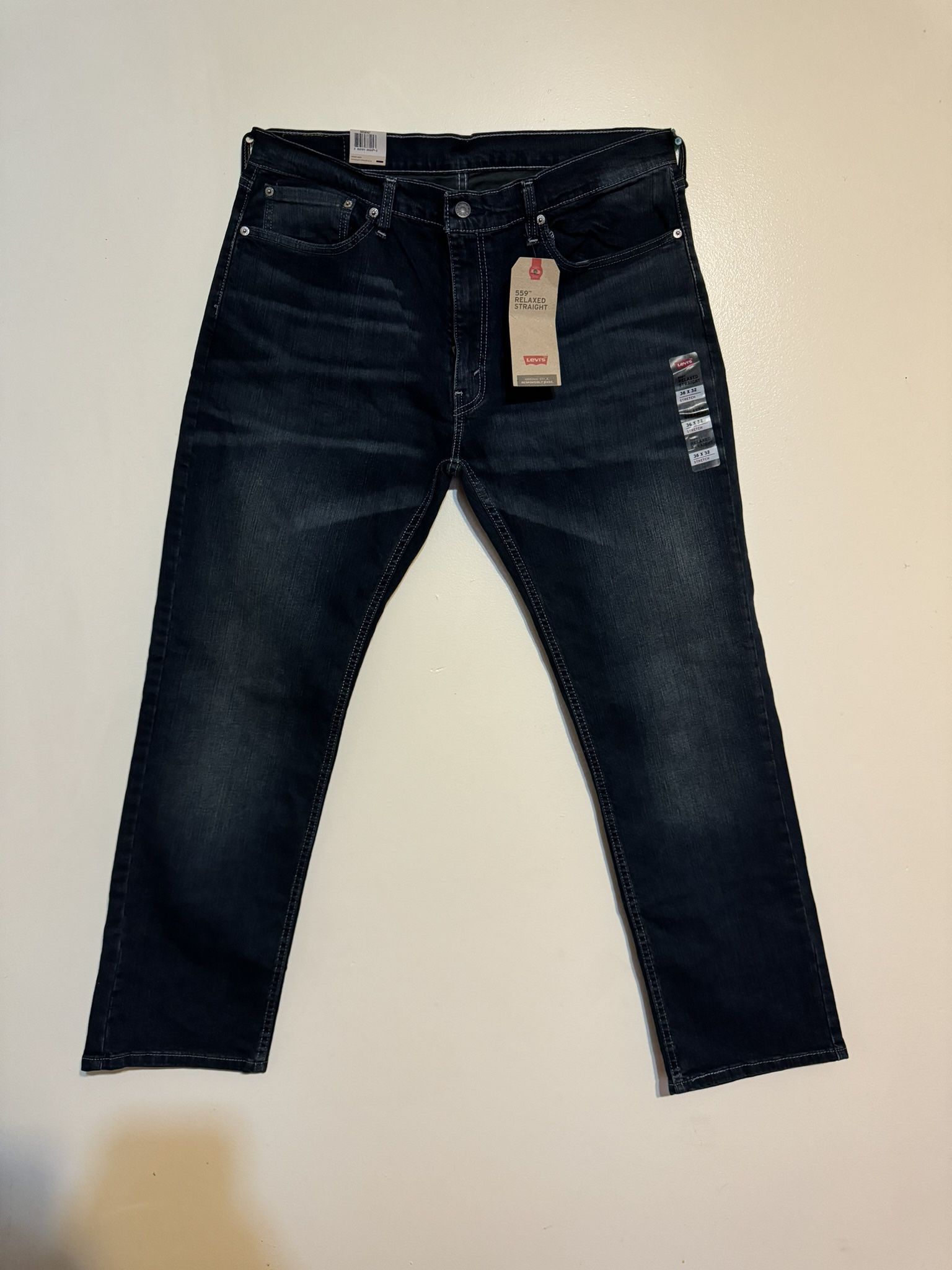 Levi’s 559 Relaxed Straight Fit Navarro Stretch Jeans Brand New Size 36x32