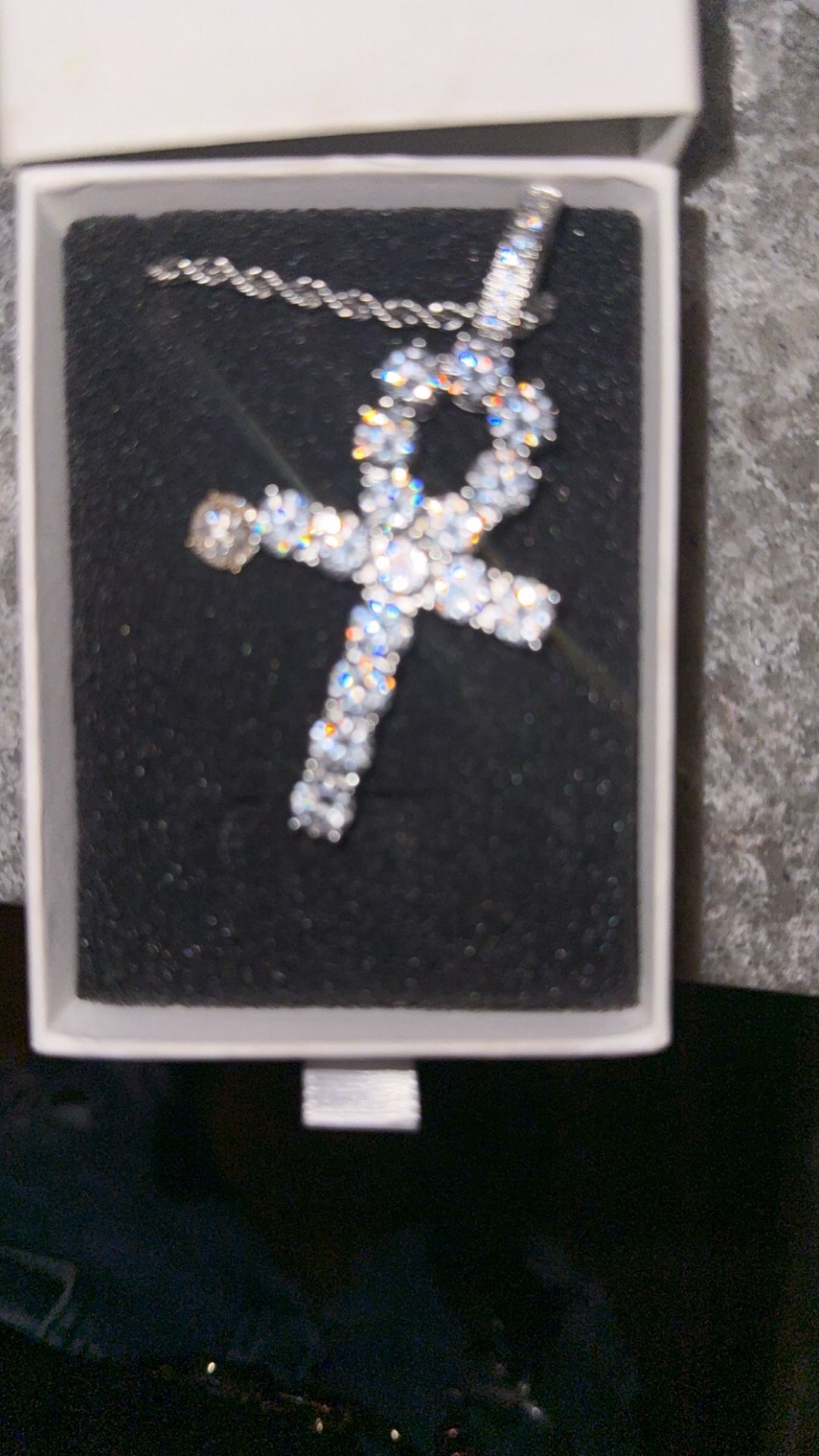 Moissanite Ankh pendant .925 Silver
