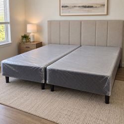 Brand New Queen Split Box Spring | 2-Piece Set | Factory Sealed | Same Day Pickup & Delivery Available