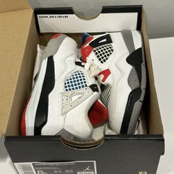 Toddler 8c Jordan White Blue Red Grey 