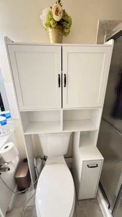 Over-the-Toilet Bathroom Storage Cabinet – Space Saver – Excellent Condition