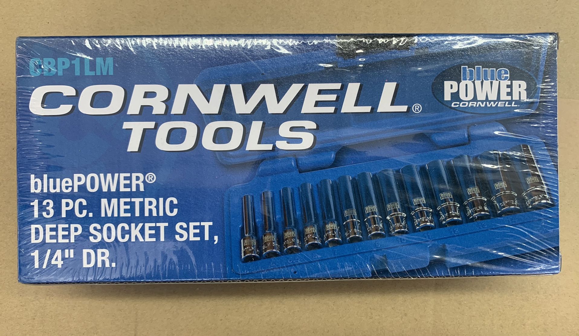 Cornwell Tools 1/4” Drive 13 piece Metric Deep Socket Set