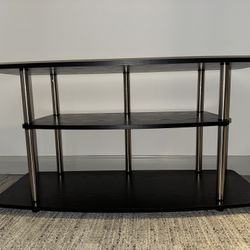 Black Wood TV Stand 