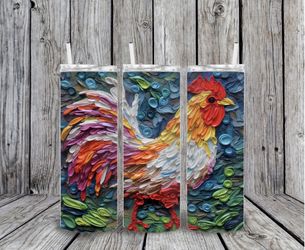 3D Rooster Tumbler