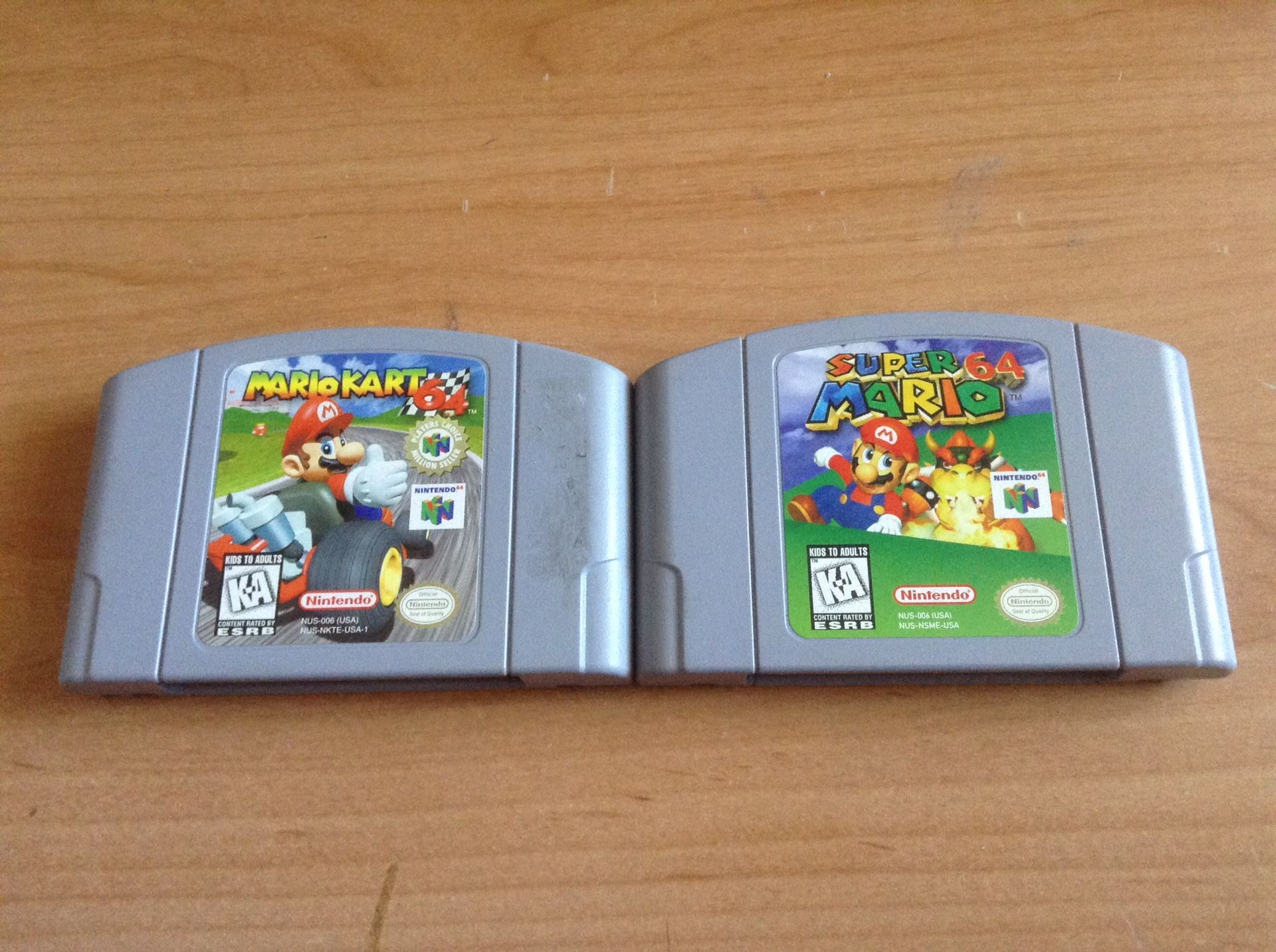 Mario Kart 64 & Super Mario 64 for Nintendo 64 (N64)