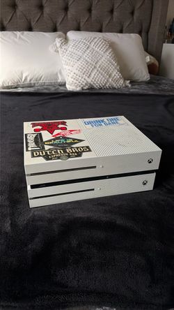 Two Microsoft Xbox One S Console White