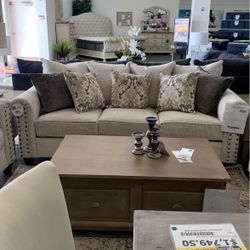 2 Piece Sofa and Loveseat