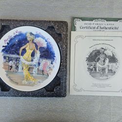Vintage 1978 D'Arceau Limoges 'Marlene la Vamp' Collector Plate w/ COA