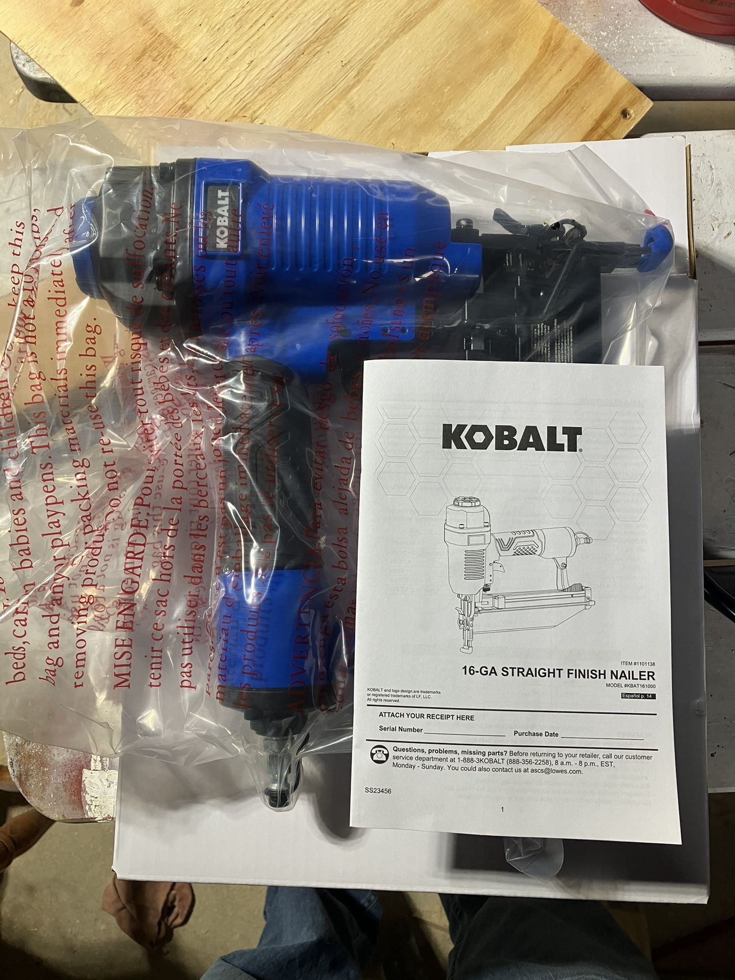 Kobalt Finish Nail Gun