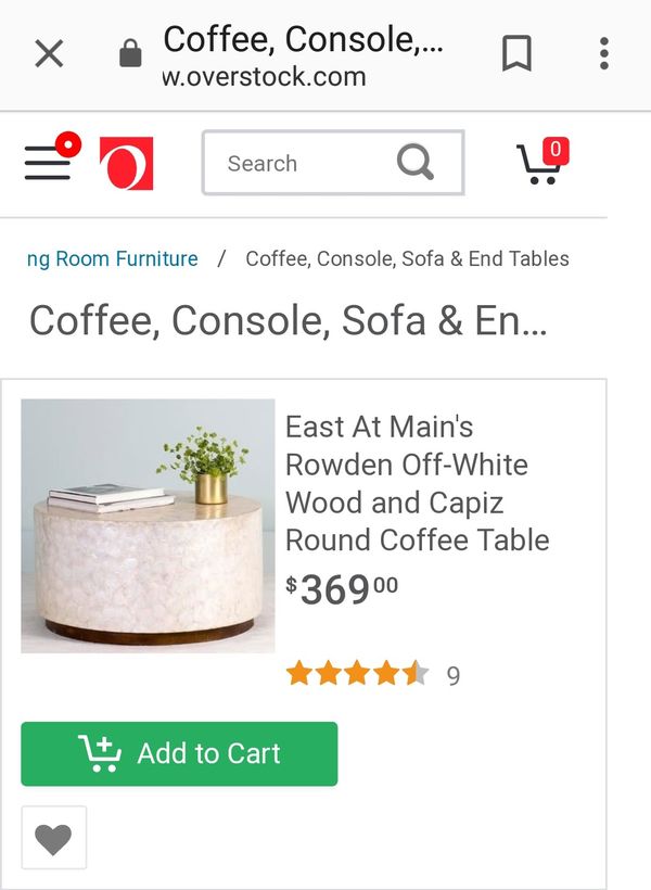 East At Main S Rowden Capiz Coffee Table For In Westerville Oh East At Main S Rowden Capiz Coffee Table