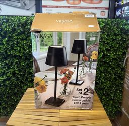 Mina’s touch control rechargeable led lamps 2 piece $24