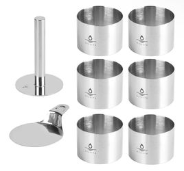 SET OF 8 STAINLESS STEEL MOLDS – NEW