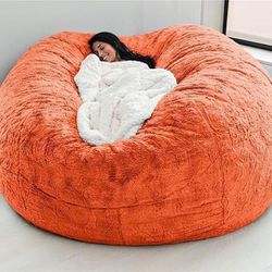Orange Bean Bag Chair Cover - Cover ONLY