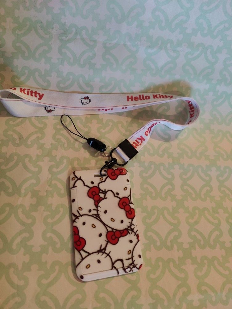 Hello Kitty Id Holder With Lanyard 