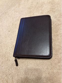 Vintage Burgundy Leather Franklin Organizer Planner - Classic Size