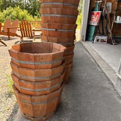 Wood Planters with Wheeled Stands (multiple sizes)