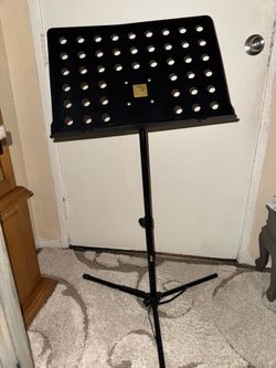 Music Stands Folding Metal Music Score Black Tripod Stand Holder