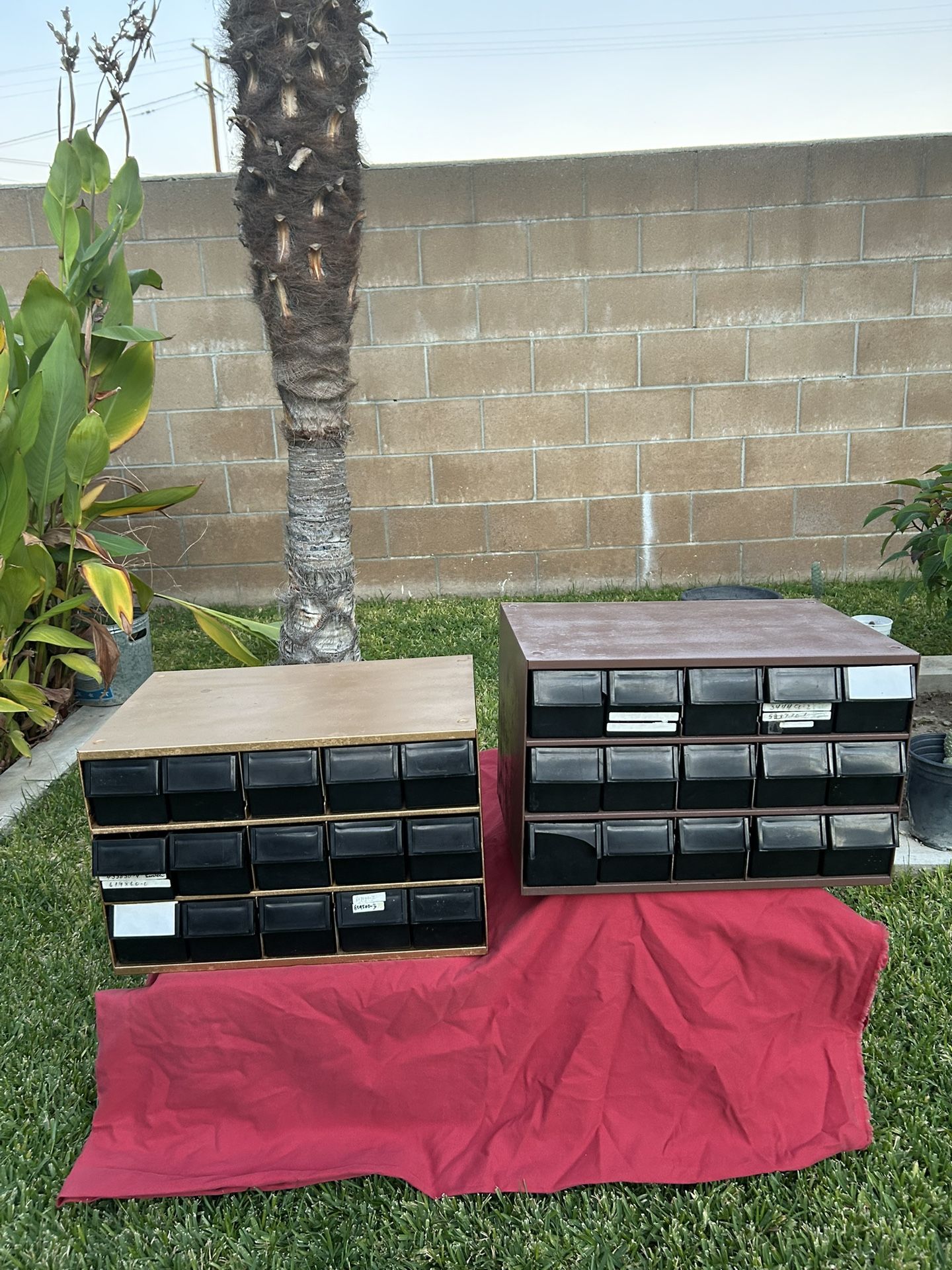 Vintage 15 Drawer, Metal Storage.