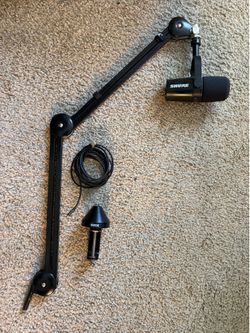 Shure MV7 USB Mic and Rode Boom Stand