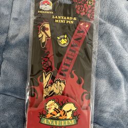 Arcanine Lanyard + Pikachu Pin