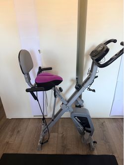 pooboo Folding Exercise Bike with Backrest – Excellent Condition