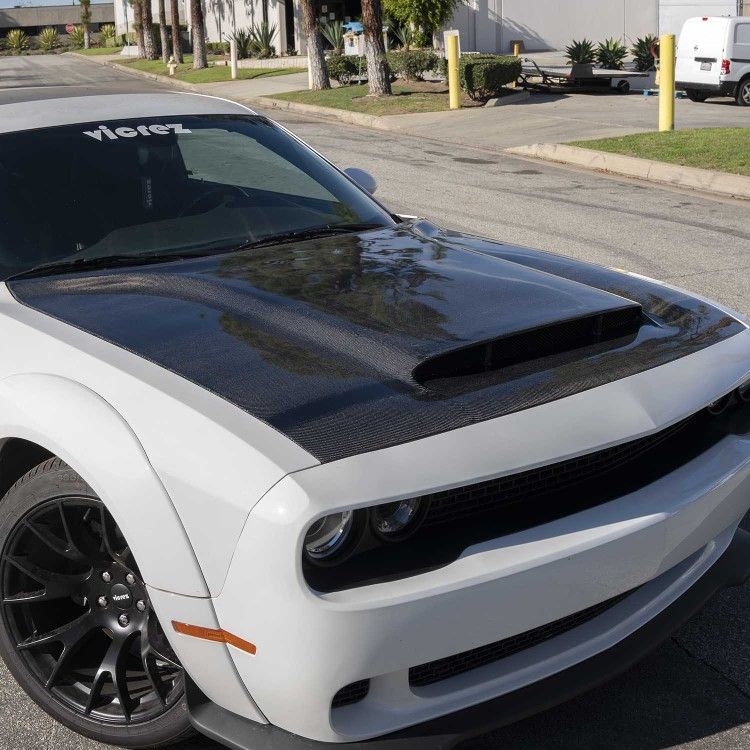 HOODS SCOOPS DODGE CHALLENGER SRT DMON CARBON FIBER HOOD SCOOP