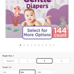 2 Boxes Of 144 Diapers Size 2