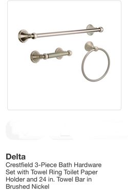 Bathroom Hardware Set 3 pieces - Brushed Nickel