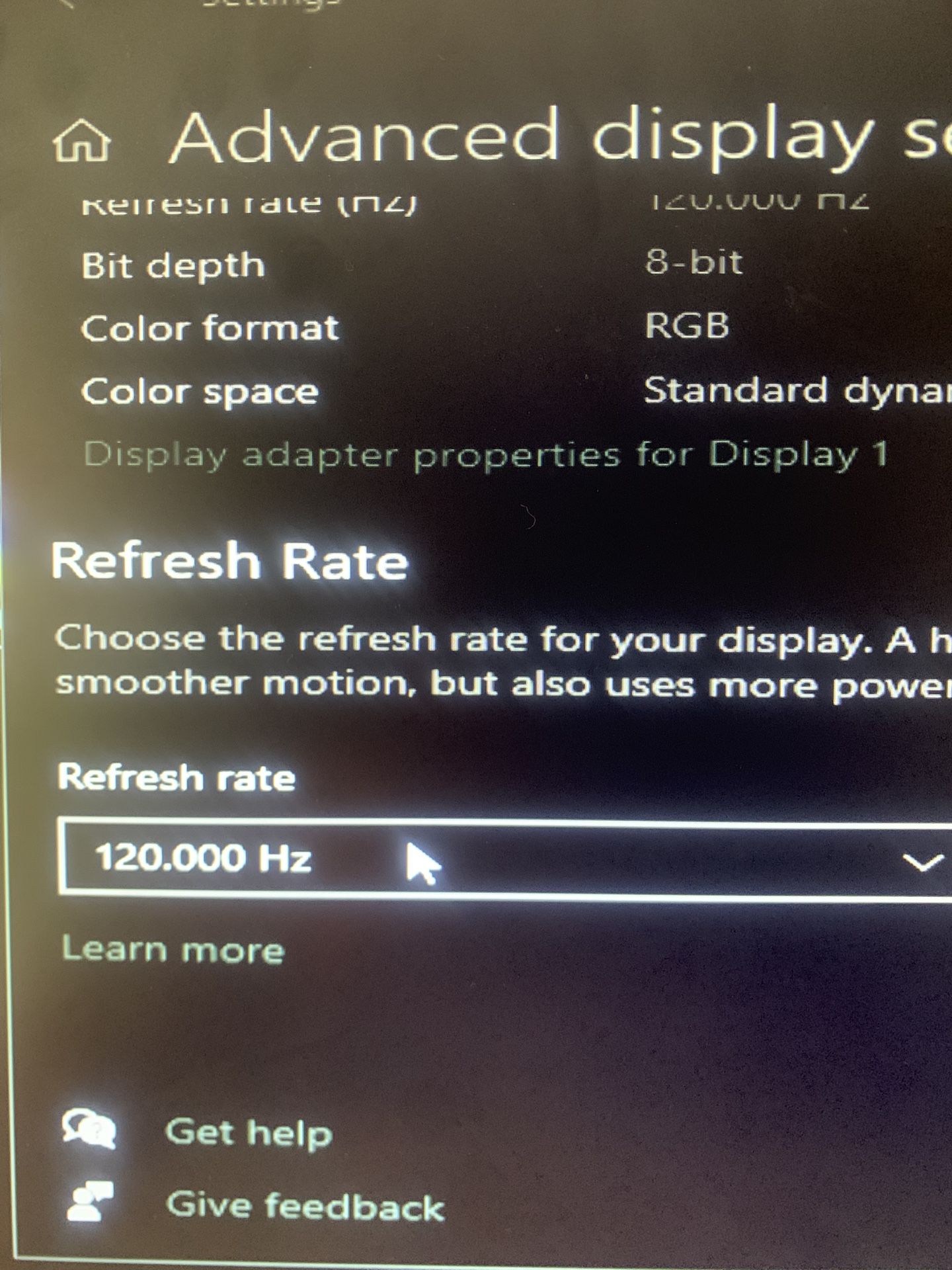 120hz LG ULTRAGEAR monitor