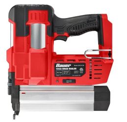 Bauer 18 gauge brad nailer 20 volts with battery and charger