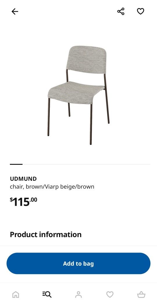IKEA UDMUND (JUST THE 4 CHAIRS)