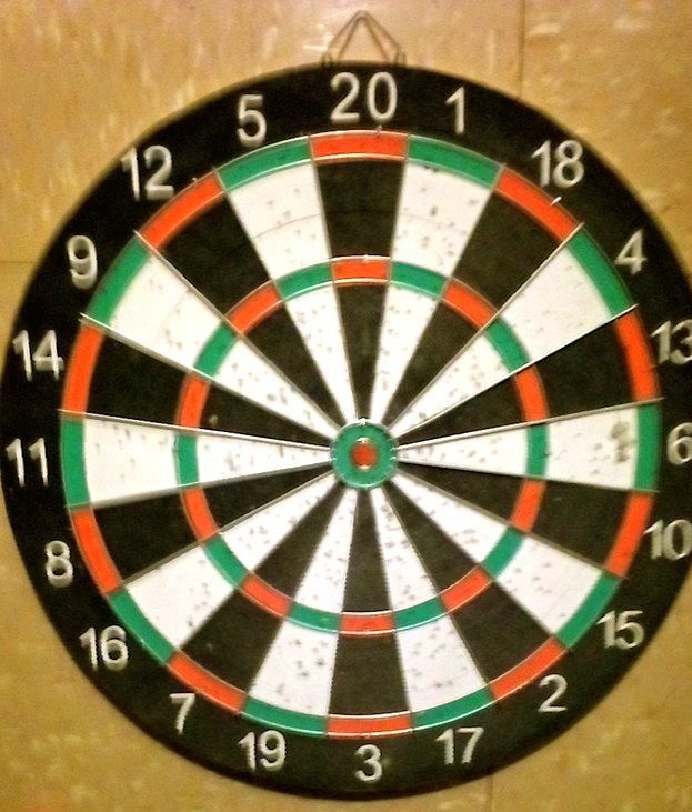Reversible Dart Board - Two Games In One