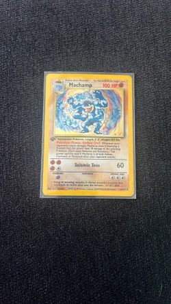 First Edition Holo Machamp Pokemon Card