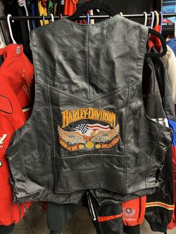 Vintage Leather Harley Davidson Vest