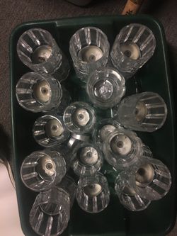 Candle holders clear glass