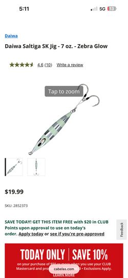 Zebra glow jig 7oz New