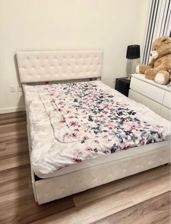Queen Size Bed Frame + Mattress