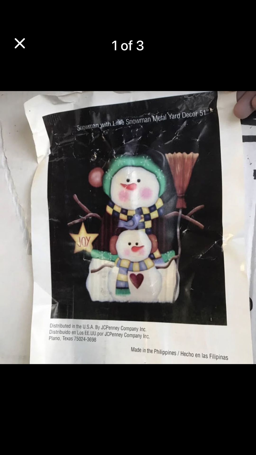 Very Big Metal Snowman Yard Decor