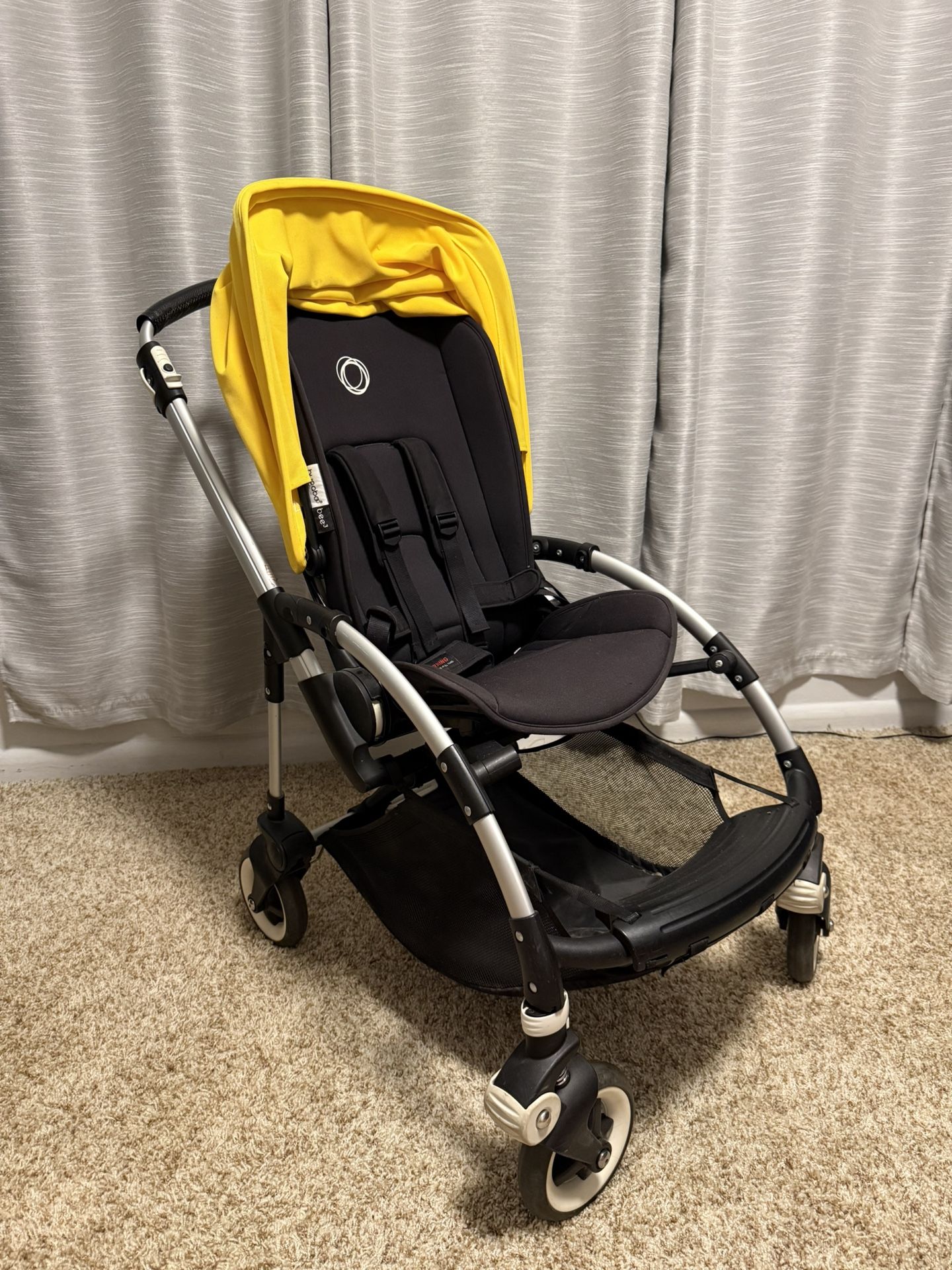 Buoabo Stroller – Yellow Canopy + Rain Cover (Model 500127BY01)