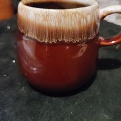 Vintage Hull Brown Dipped Stoneware Ovenproof Mug 