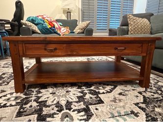 Wooden coffee table