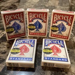 5 Bicycle Poker Playing Cards (NEW )