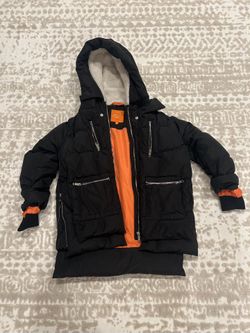 Orolay Kids Black puffer jacket Size 8-9Y Boys/ girls.