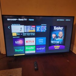 Sharp 55" Ultra HD 4K Smart Roku TV With Remote