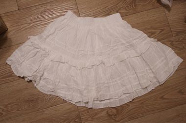White Tiered Ruffle Skirt – Coquette/Vintage Style