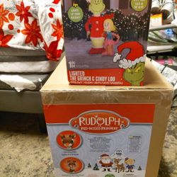 Grench Cindylou And Rudolph Yard Decorations 